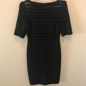 Adrianna Papell Black Stretch Cocktail Dress